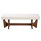 Baxton Studio Theo Japandi Cream Boucle Fabric and Walnut Brown Finished Wood Bench 228-12923-ZORO - alternate 5
